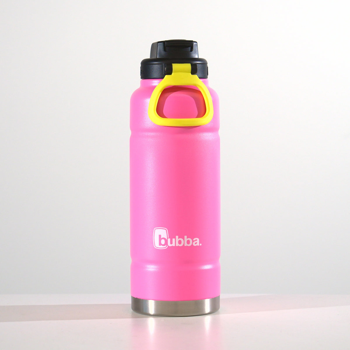 40 oz Trailblazer insulated bottle with straw lid in Azalea, studio photo