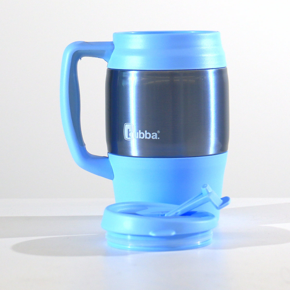 34 oz Classic Mug in Daydream with lid off, studio photo